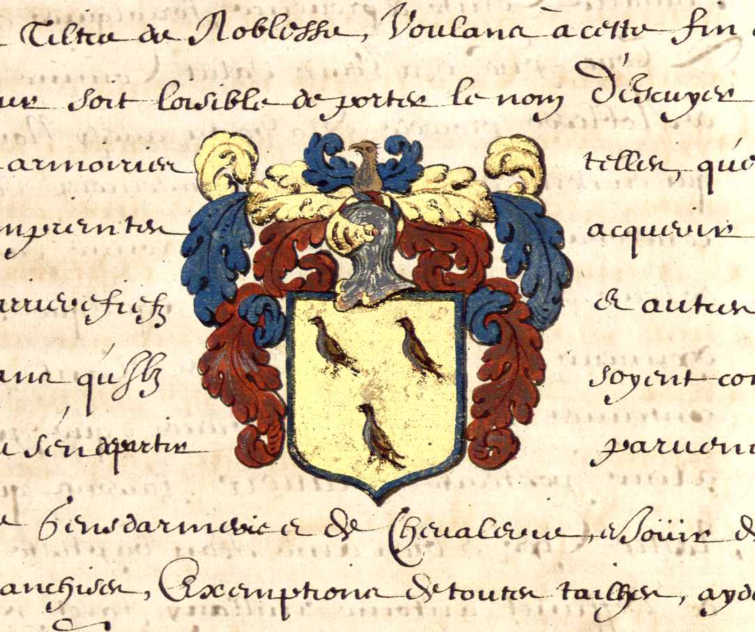 Armes des Milan de Cornillon 1623