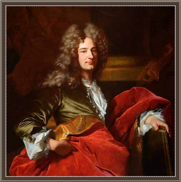Mathias de Milan La Roque par Hyacinthe Rigaud portrait ancien